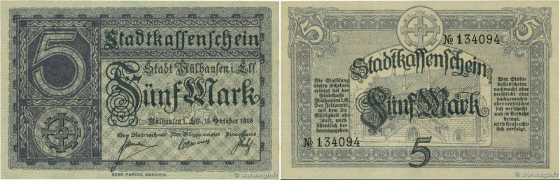 Country : GERMANY 
Face Value : 5 Mark 
Date : 15 octobre 1918 
Period/Province/...
