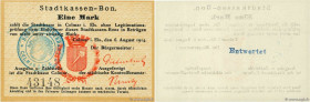Country : GERMANY 
Face Value : 1 Mark 
Date : 06 août 1914 
Period/Province/Bank : Émission de nécessité - Notgeld 
French City : Colmar 
Alphabet - ...