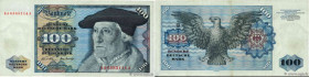 Country : GERMAN FEDERAL REPUBLIC 
Face Value : 100 Deutsche Mark 
Date : 02 janvier 1970 
Period/Province/Bank : Deutsche Bundesbank 
Catalogue refer...