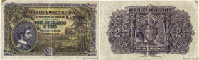 Country : ANGOLA 
Face Value : 2,5 Angolares 
Date : 14 août 1926 
Period/Province/Bank : Republica Portuguesa 
Catalogue reference : P.65 
Alphabet -...