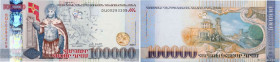 Country : ARMENIA 
Face Value : 100000 Dram 
Date : 2009 
Period/Province/Bank : Central Bank of the Republic of Armenia 
Catalogue reference : P.54a ...