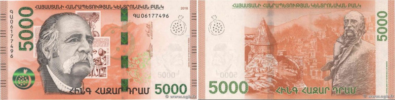 Country : ARMENIA 
Face Value : 5000 Dram 
Date : 2018 
Period/Province/Bank : C...