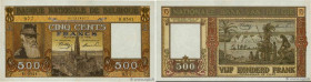 Country : BELGIUM 
Face Value : 500 Francs 
Date : 29 janvier 1945 
Period/Province/Bank : Banque Nationale de Belgique 
Catalogue reference : P.127a ...