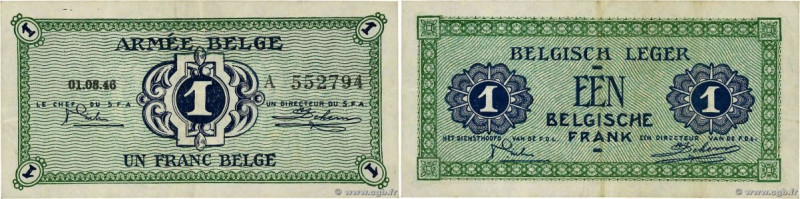 Country : BELGIUM 
Face Value : 1 Franc 
Date : 01 août 1946 
Period/Province/Ba...