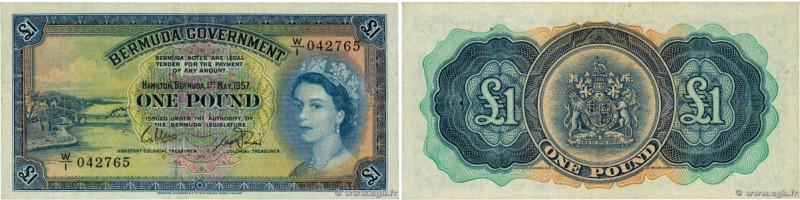 Country : BERMUDA 
Face Value : 1 Pound 
Date : 01 mai 1957 
Period/Province/Ban...