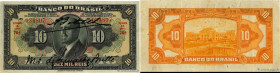 Country : BRAZIL 
Face Value : 10 Mil Reis 
Date : 1923 
Period/Province/Bank : Banco Do Brasil 
Catalogue reference : P.114a 
Alphabet - signatures -...
