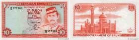Country : BRUNEI 
Face Value : 10 Ringgit - 10 Dollars 
Date : 1995 
Period/Province/Bank : Government of Brunei 
Catalogue reference : P.8b 
Alphabet...