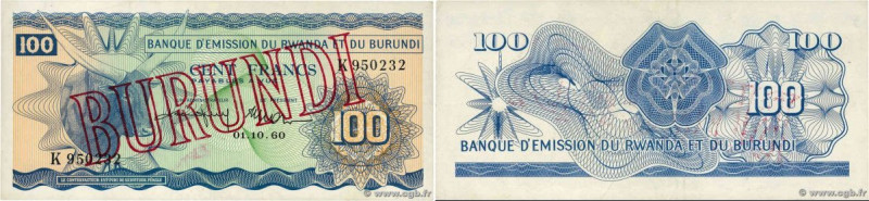 Country : BURUNDI 
Face Value : 100 Francs 
Date : 01 octobre 1960 
Period/Provi...