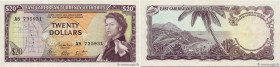 Country : CARIBBEAN  
Face Value : 20 Dollars 
Date : (1965) 
Period/Province/Bank : East Caribbean Currency Authority 
Catalogue reference : P.15f 
A...