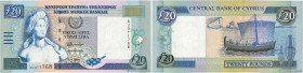 Country : CYPRUS 
Face Value : 20 Pounds 
Date : 01 avril 2004 
Period/Province/Bank : Central Bank of Cyprus 
Catalogue reference : P.63c 
Alphabet -...