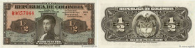 Country : COLOMBIA 
Face Value : 1/2 Peso Oro 
Date : 16 janvier 1948 
Period/Province/Bank : Republica de Colombia 
Catalogue reference : P.345a 
Alp...