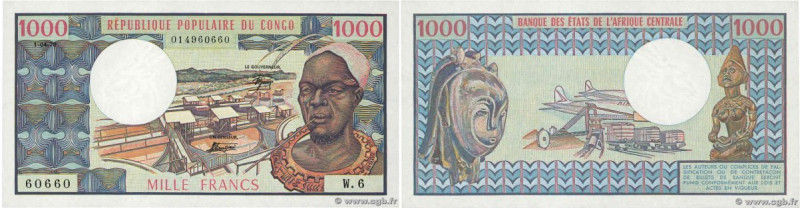 Country : CONGO 
Face Value : 1000 Francs 
Date : 01 avril 1978 
Period/Province...