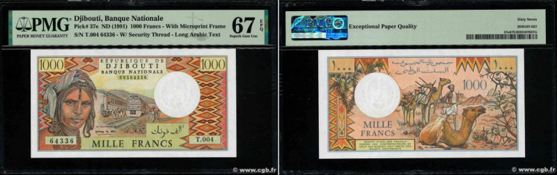 Country : DJIBOUTI 
Face Value : 1000 Francs 
Date : (1991) 
Period/Province/Ban...