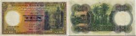 Country : EGYPT 
Face Value : 10 Pounds 
Date : 22 mai 1951 
Period/Province/Bank : National Bank of Egypt 
Catalogue reference : P.23d 
Alphabet - si...