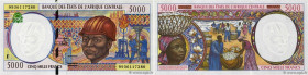 Country : CENTRAL AFRICAN STATES 
Face Value : 5000 Francs 
Date : 1999 
Period/Province/Bank : B.E.A.C. 
Department : République Centrafricaine 
Cata...