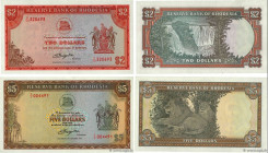 Country : RHODESIA 
Face Value : 2 et 5 Dollars Lot 
Date : 1977- 1978 
Period/Province/Bank : Reserve Bank of Rhodesia 
Catalogue reference : P.35c e...