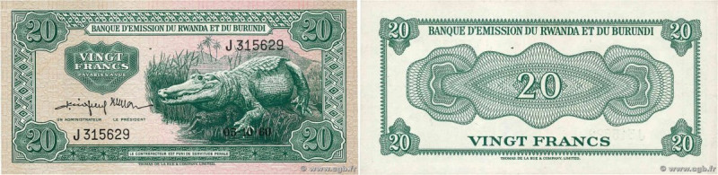 Country : RWANDA BURUNDI 
Face Value : 20 Francs 
Date : 05 octobre 1960 
Period...