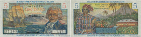 Country : SAINT PIERRE AND MIQUELON 
Face Value : 5 Francs Bougainville 
Date : (1946) 
Period/Province/Bank : Caisse Centrale de la France d'Outre-Me...