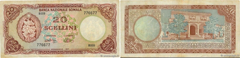 Country : SOMALIA 
Face Value : 20 Scellini Numéro radar 
Date : 1971 
Period/Pr...