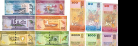 Country : SRI LANKA 
Face Value : 20 au 5000 Rupees Lot 
Date : 01 janvier 2010 
Period/Province/Bank : Central Bank of Sri Lanka 
Catalogue reference...