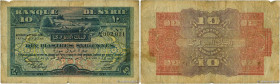 Country : SYRIA 
Face Value : 10 Piastres Syriennes 
Date : 01 juillet 1920 
Period/Province/Bank : Banque de Syrie 
French City : Beyrouth 
Catalogue...
