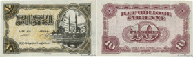 Country : SYRIA 
Face Value : 10 Piastres 
Date : 15 février 1944 
Period/Province/Bank : République Syrienne 
Catalogue reference : P.56 
Grade : XF+...