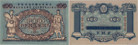 Country : UKRAINE 
Face Value : 100 Hryven 
Date : 1918 
Period/Province/Bank : State Credit Notes 
Catalogue reference : P.22 
Alphabet - signatures ...