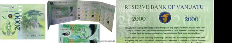 Country : VANUATU 
Face Value : 2000 Vatu Petit numéro 
Date : (2014) 
Period/Pr...