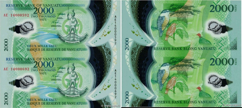 Country : VANUATU 
Face Value : 2000 Vatu Planche 
Date : (2014) 
Period/Provinc...