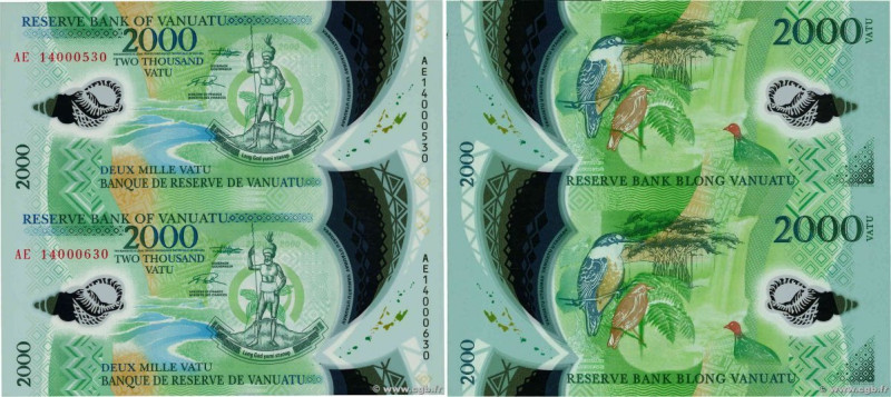 Country : VANUATU 
Face Value : 2000 Vatu Planche 
Date : (2014) 
Period/Provinc...