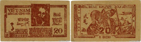 Country : VIETNAM 
Face Value : 20 Xu 
Date : (1948) 
Period/Province/Bank : Viêt Nam Dan Chu cong Hoa 
Catalogue reference : P.13b 
Alphabet - signat...