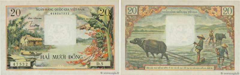 Country : SOUTH VIETNAM 
Face Value : 20 Dong 
Date : (1956) 
Period/Province/Ba...