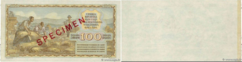 Country : YUGOSLAVIA 
Face Value : 100 Dinara Épreuve 
Date : (1953) 
Period/Pro...