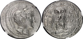 Ancient Greece Attica Athens AR Tetradrachm 134 /3 BC (ND) NGC AU

Silver 16.94 g.; This Tetradrachm is a true numismatic treasure. The obverse feat...