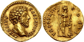 Roman Empire Marcus Aurelius AV Aureus 158 - 159 AD Virtus

RIC# 480b, Calico# 1969, N# 260625; Gold 7.31 g.; Marcus Aurelius (161-180 AD); Rome Min...