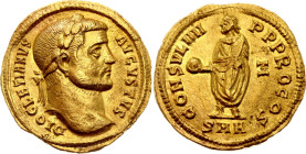 Roman Empire Diocletian AV Aureus 290 - 292 AD (ND) Antioch

RIC V.2 307, C. 46, Depeyrot 7/1, Calicó 4436, N# 306152; Gold 5.40 g, 20 mm; Obv: DIOC...