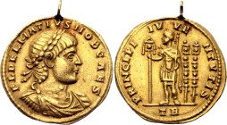 Roman Empire Delmatius AV Solidus 335 - 337 AD Becker's Counterfeit

Hill "Becker the counterfeiter" part II, Spink 1925. Pl XIV, 263; Gold 4.41 g. ...