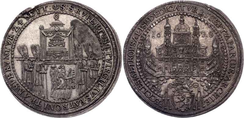 Austrian States Salzburg Taler 1628

KM# 110, Dav. 3499, N# 33737; Silver 28.3...