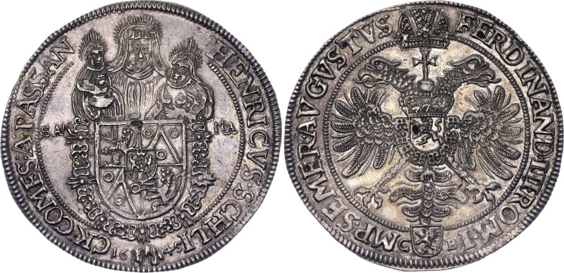 Austrian States Schlick Grafen Taler 1645

Dav. 3408; Doneb. 3819 var.; Silver...