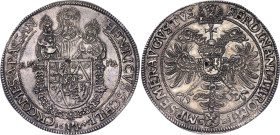 Austrian States Schlick Grafen Taler 1645

Dav. 3408; Doneb. 3819 var.; Silver; Heinrich IV, 1612-1650. Reichstaler 1645, Plan, mit Titel Ferdinands...