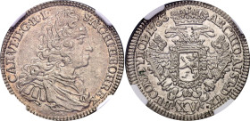 Bohemia 15 Kreuzer 1733 Prague NGC MS61

KM# 715, N# 80330; Silver; Charles VI; UNC with mint luster