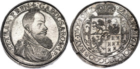 Transylvania Taler 1627

Dav. 4720; Resch 393.; Silver 28.66 g.; Prince of Transylvania Gabriel Bethlen, 1613 - 1629; Transylvania Reichstaler 1627 ...