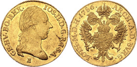 Austria Dukat 1786 B

KM# 1873, N# 33435; Gold (.986) 3.48 g.; Joseph II; Kremnitz Mint; AUNC/UNC, luster with minor hairlines