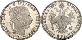 Austria 2 Florin 1870 A NGC MS61

KM# 2232, N# 33527; Silver; Franz Joseph I; Vienna Mint; Mintage: 168723 pcs.