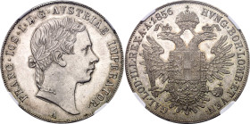 Austria Taler 1856 A NGC MS63

KM# 2243.1, Dav# 17, N# 33411; "VIRIBVS VNITIS"; Silver; Franz Joseph I; Vienna Mint; UNC with mint luster & amazing ...