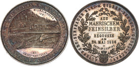 Austria Gulden 1891 Rymarov - Barnov Mine

Horsky# 5989, Müseler# 45/24, Vogelsang# 1047; Silver 9.86 g, 28.5 mm, Proof; By F. Kupido, A. Neudeck; A...