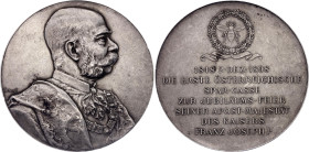 Austria Silver Medal "50th Anniversary of Reign of Franz Joseph I" 1898

Hauser 956; Silver 66.58 g, 57.3 mm.; By A. Scharff; Franz Joseph; Dedicate...