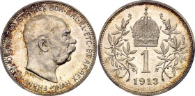 Austria 1 Corona 1913 PCGS MS66

KM# 2820, Schön# 19, N# 7003; Silver; Franz Joseph I; Slab with error "Hungary" instead "Austria"