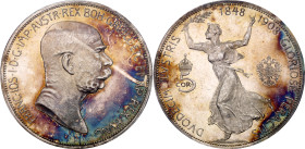 Austria 5 Corona 1908 PROOF PCGS PR61

KM# 2809, N# 12314; Silver, Proof; Franz Joseph I; 60th Anniversary of the Franz Joseph I's Reign; Vienna Min...