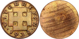 Austria 5 Groschen 1938 Obverse Uniface Pattern

Copper 3.01 g.; Vienna Mint; Patterns and uniface strikes of the Vienna mint are all very rare; UNC...